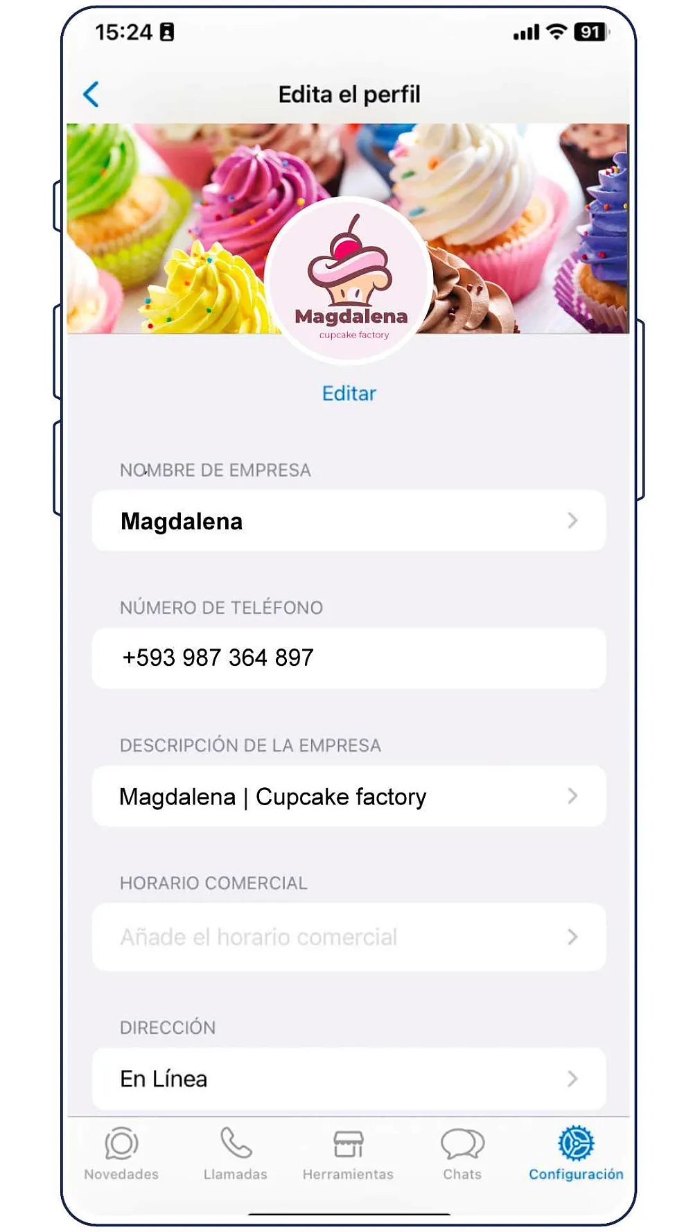Configurar perfil de Whatsapp Business Cómo configurar perfil de Whatsapp Business.