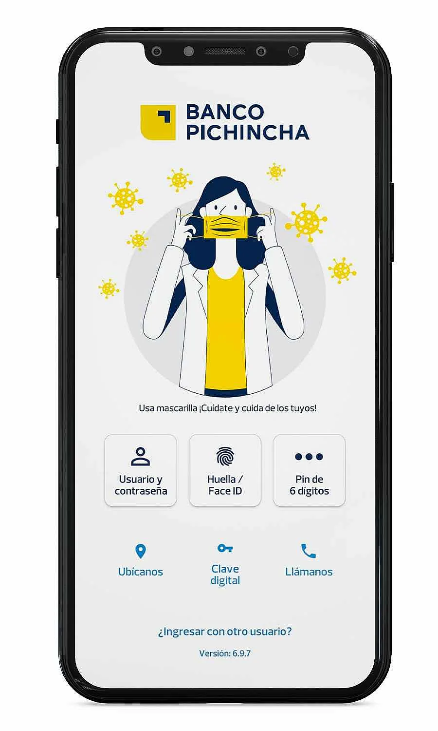 Clave Digital en Banca Móvil Primer paso para obtener la clave Digital en Banca Móvil de Banco Pichincha