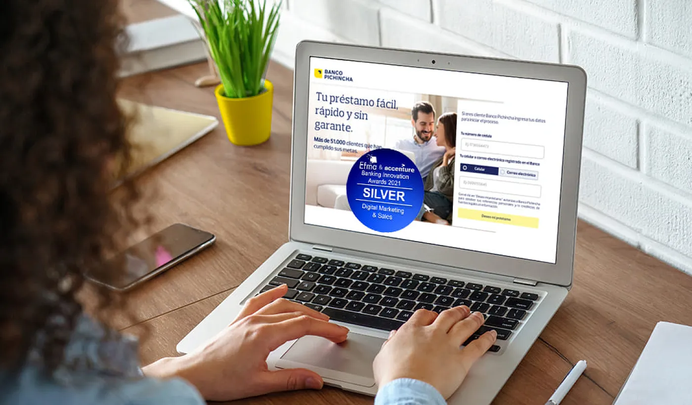 El innovador modelo de préstamos digitales de Banco Pichincha gana uno de los premios Banking Innovation 2021 El innovador modelo de préstamos digitales de Banco Pichincha gana uno de los premios Banking Innovation 2021